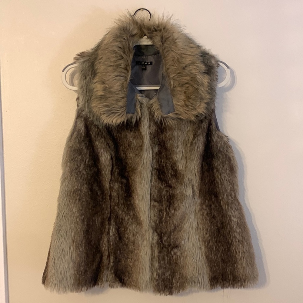 Faux fur vest